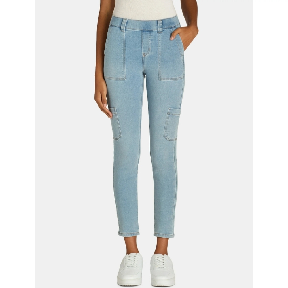 No Boundaries Women's Size S (4-6) High Rise Pull-On  Skinny Cargo Utility Pants